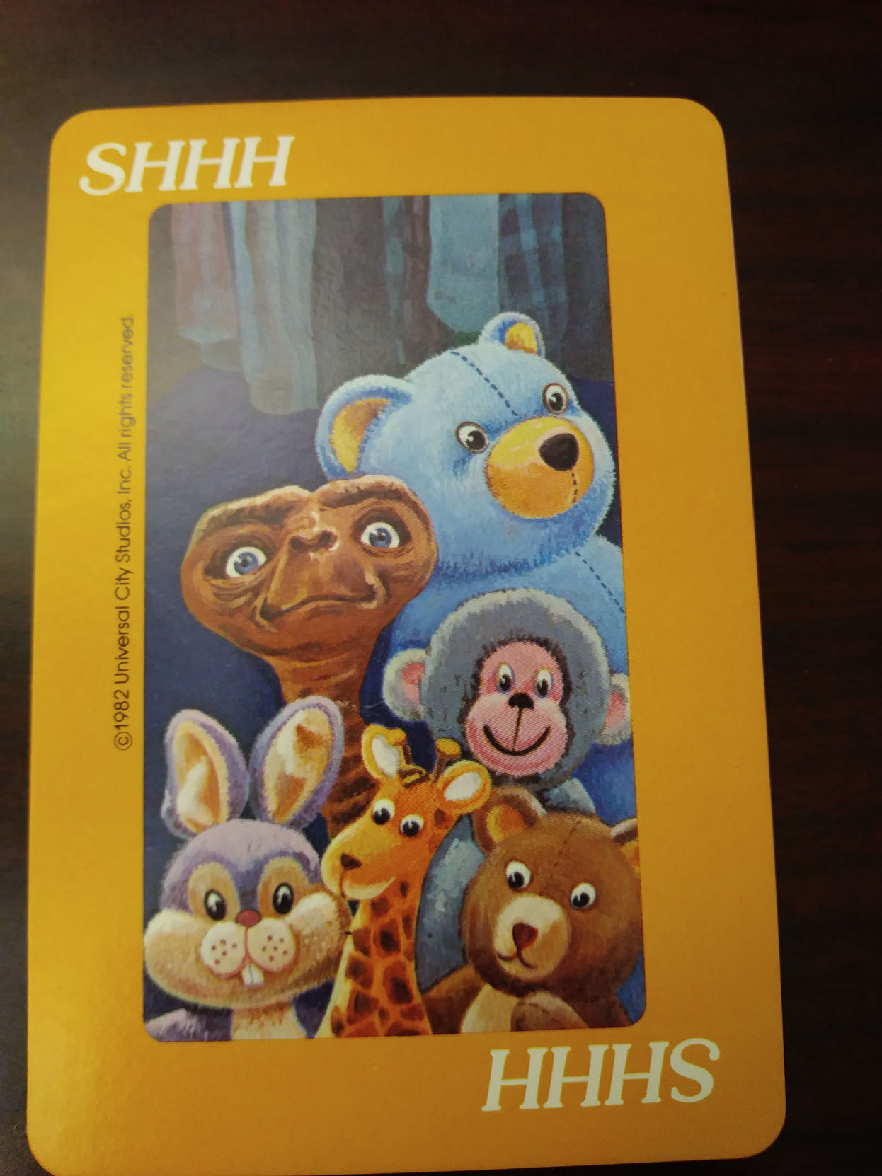 E.T. SHHH card